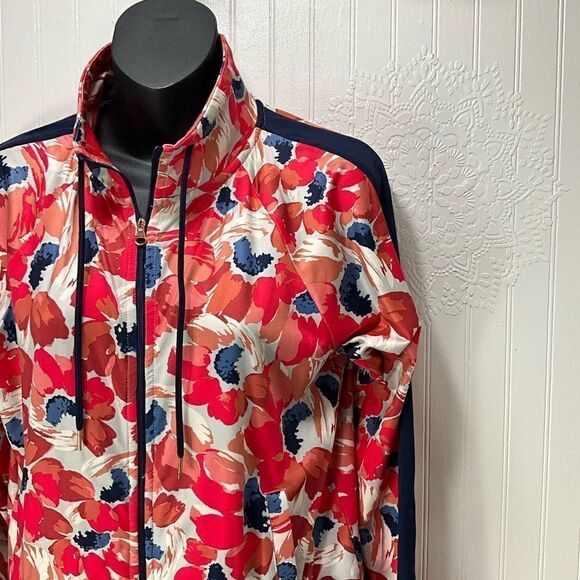 AERIE Floral Athletic Satin Jacket - Picture 2 of 6